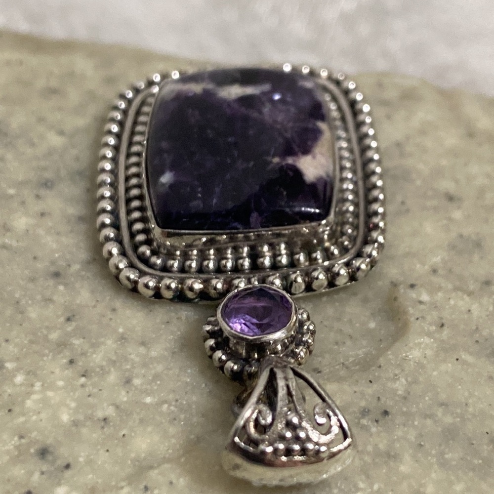 Sterling Silver Amethyst Pendant - Picture 6 of 11